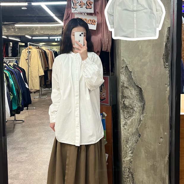 빈티지 코튼 블라우스 화이트 #csz3283 