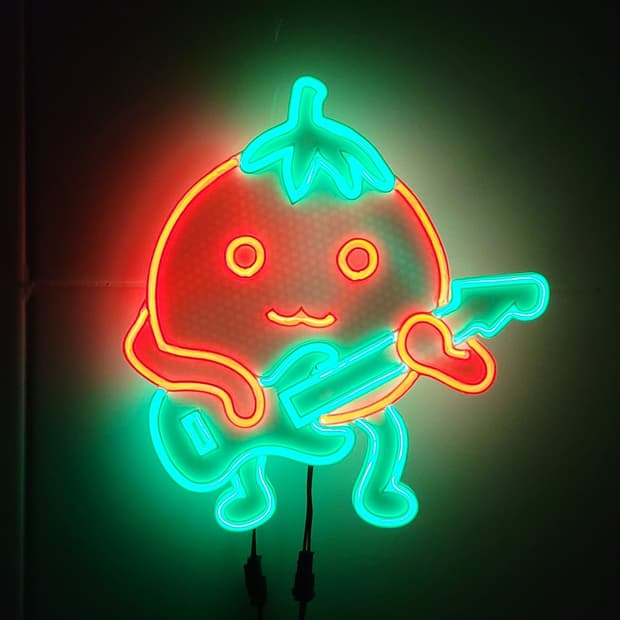 토마토 기타 네온사인 led 램프 조명 y2k