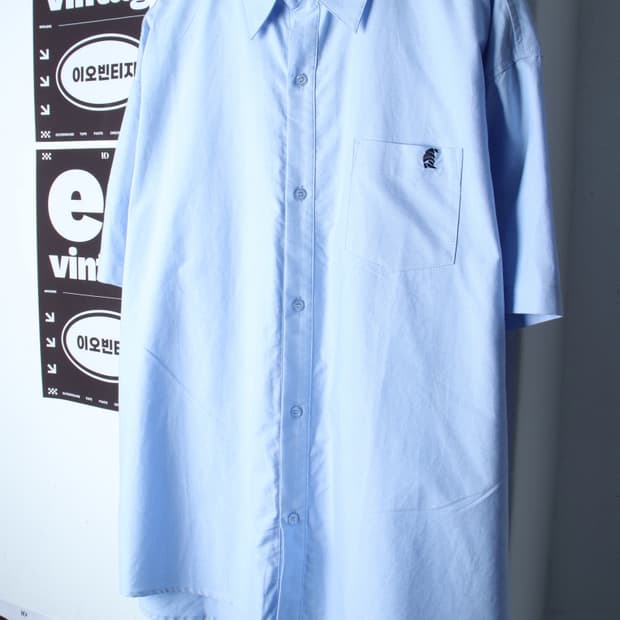 (XL-2XL) 트릴리온 반팔 카라 티셔츠 셔츠 남방-H35618