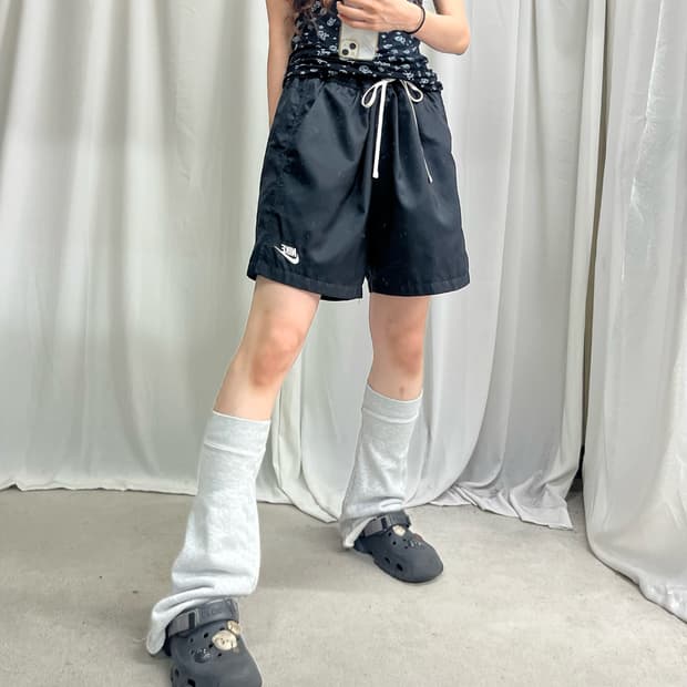 Nike black woven flow shorts