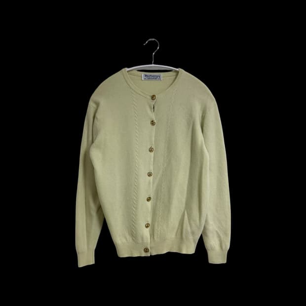 버버리 골드버튼 가디건