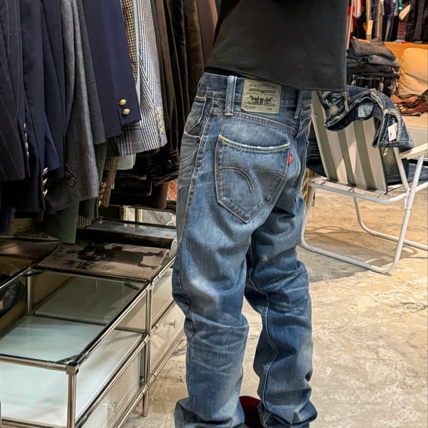 Levis 601 straight washed denim pants