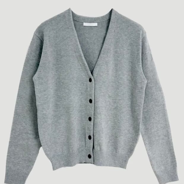 새상품) 니어웨어 키츠 가디건 회색