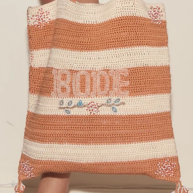 보디 BODE Sherbet 크로셰 토트백/오렌지