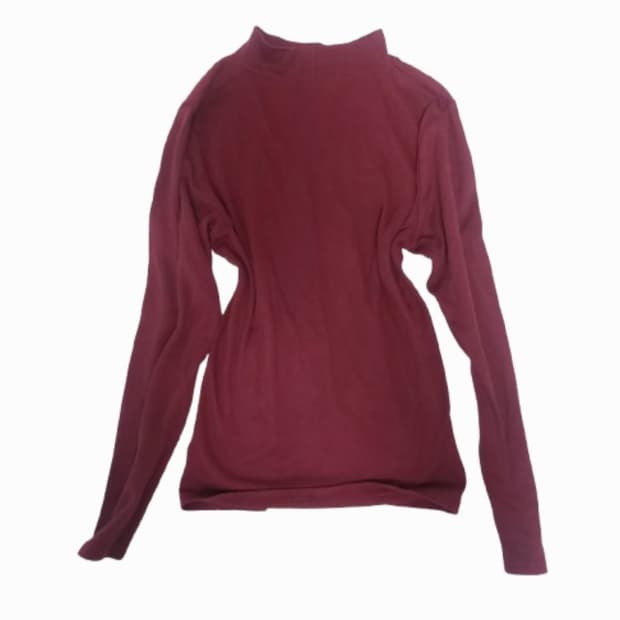 모리걸 하구미 레이어드 기본 빨간 티셔츠 레드 목티