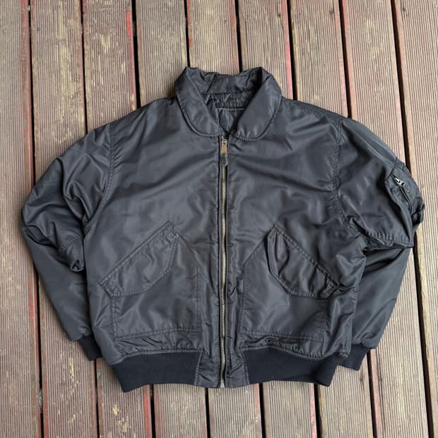 빈티지 카라 cwu 항공점퍼 블랙