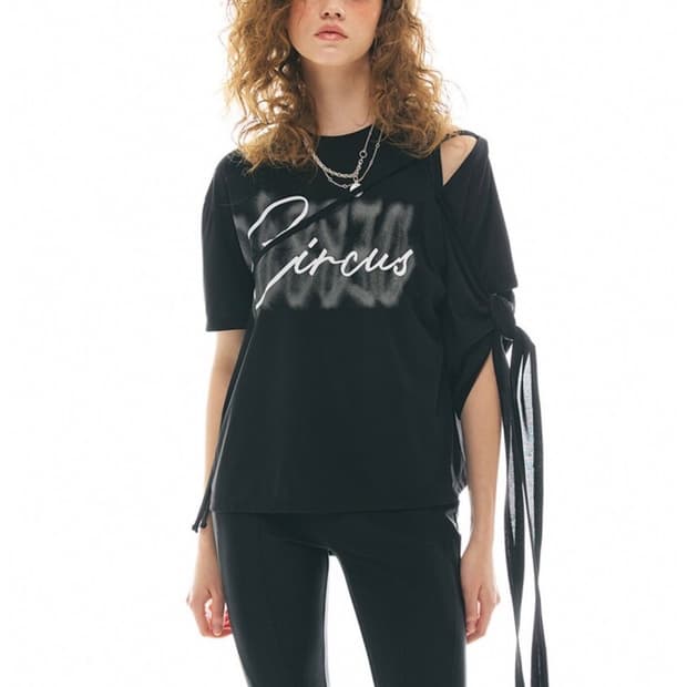 (새상품) 데비어퍼 AMBER TIE UP T-SHIRT