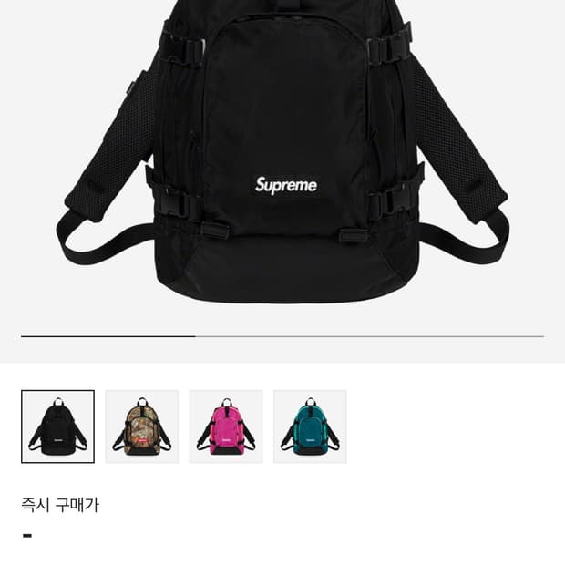 슈프림 Backpack Black - 19FW