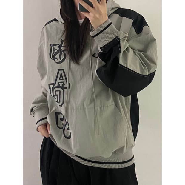 아조바이아조 나일론 후드티