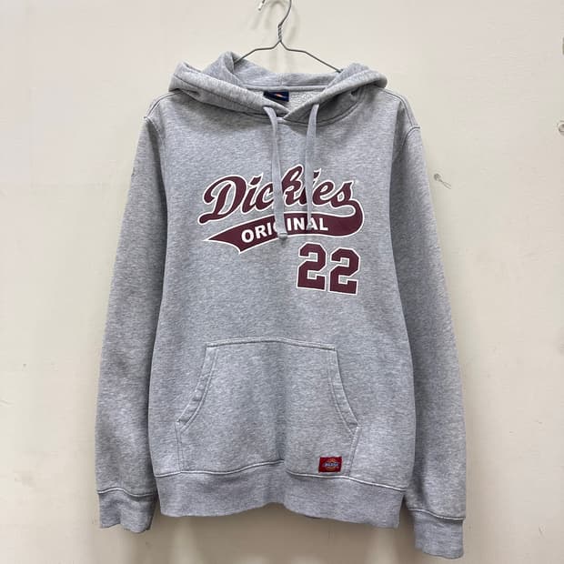 디키즈 그레이 버건디 후드티
