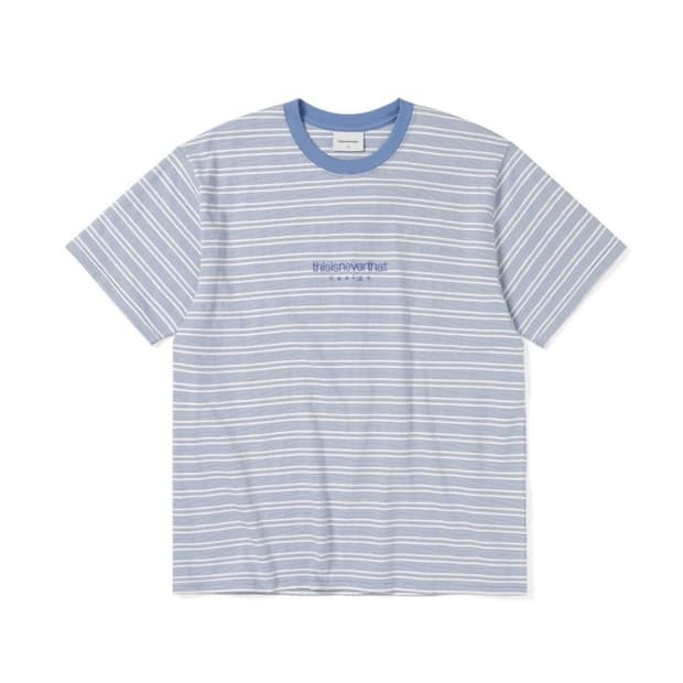 디스이즈네버댓 Micro striped tee Hazy Blue(미개봉)
