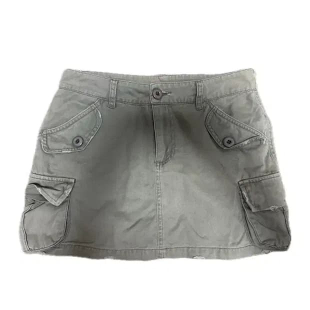 빈티지 y2k 카키베이지 카고 스커트