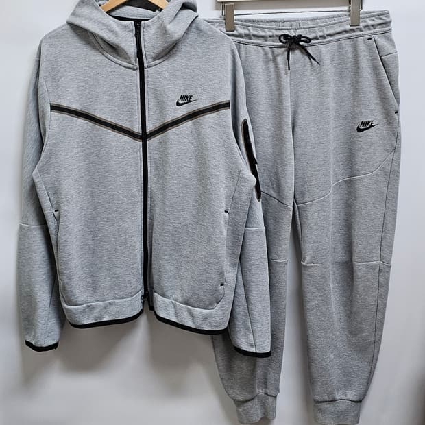나이키 테크 플리스 회색 트레이닝 세트 XL
