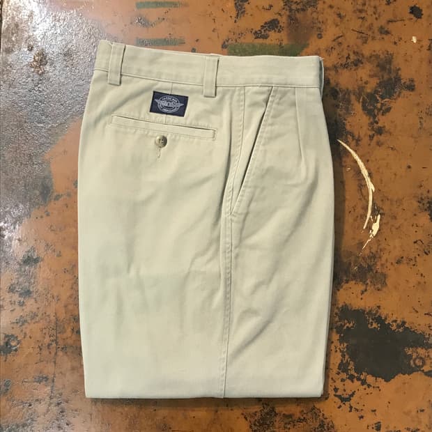 Vtg 빈티지 베이지 핀턱 코튼 치노 팬츠 허리 29 사이즈 