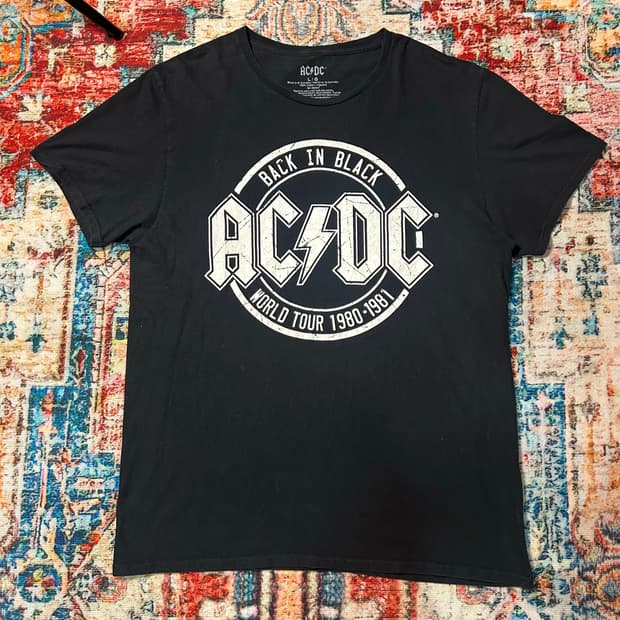 [L] ACDC Back in Black 오피셜 밴드티 반팔 