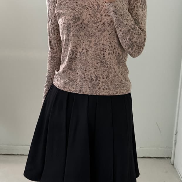 일본빈티지 레이스 플라워 롱슬리브