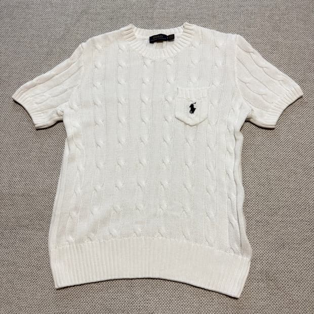 폴로 랄프로렌 케이블 반팔 니트