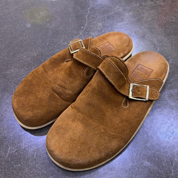 아일랜드 슬리퍼 스웨이드 브라운 블로퍼 뮬 타우페 피넛 290