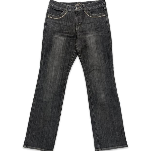 빈티지 블랙 레이스 데님 팬츠