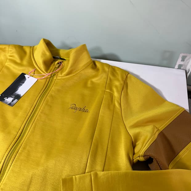 택달린새것 XL-XXL 라파 RAPHA 머스타드 사이클트랙탑 사이크집업