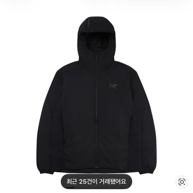 아크테릭스 아톰 SV 후디 블랙 L