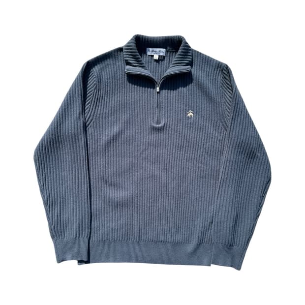 Brooks Brothers 브룩스 브라더스 골지 반집업 니트