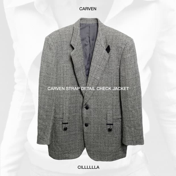 [100] CARVEN 까르벵 스트랩 디테일 자켓