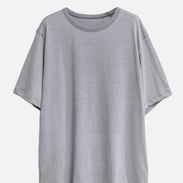 고낙 washed half sleeve 워시드 하프 슬리브 그레이