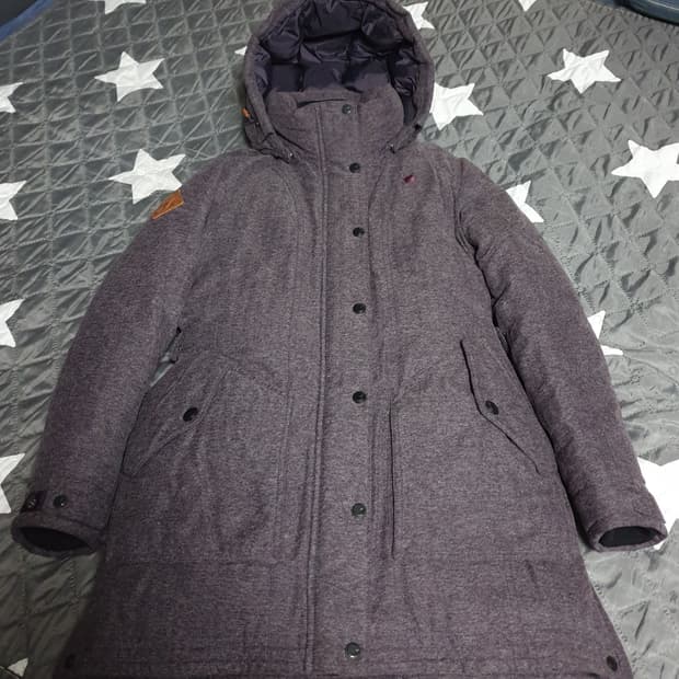 라푸마 슬림핏 구스다운 울 패딩 (S)