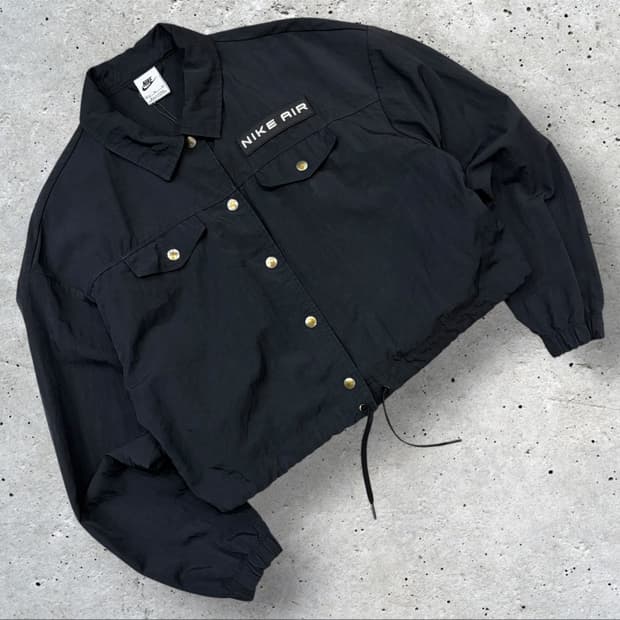 [XL] 나이키 우먼 빅로고 에어 블랙 크롭 자켓 B715