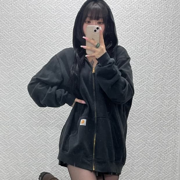 칼하트 빈티지 모던 캐주얼 더본 오버핏 후드집업 L C12422