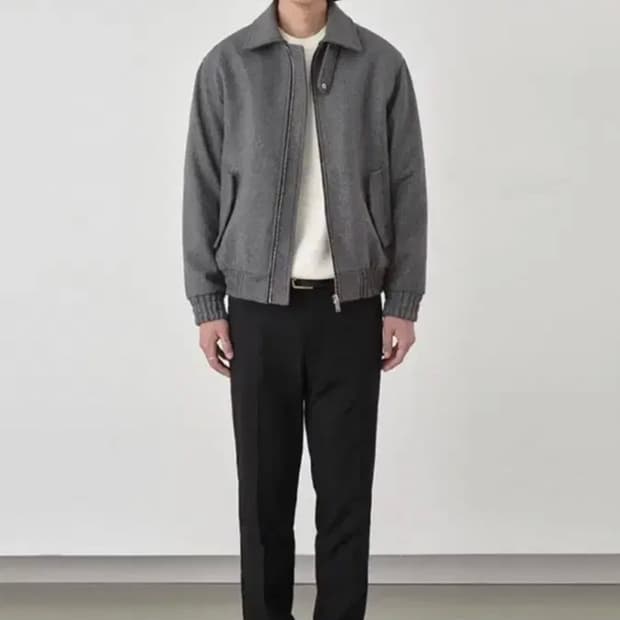 미나브 울 블루종 자켓 m