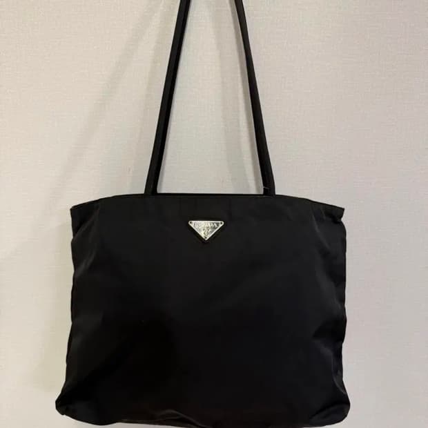 정품 프라다 포코노 나일론 블랙 토트백 숄더백