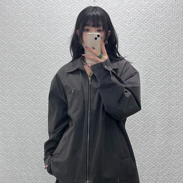시도 빈티지 캐주얼 시크 오버핏 워크 자켓 L C11537
