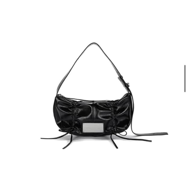 마뗑킴 셔링 숄더백 리본백 가방 블랙 검정