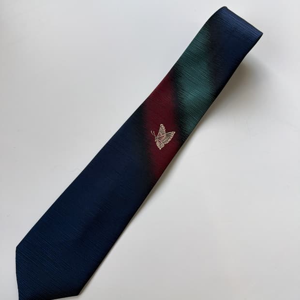 빈티지 나비 무늬 넥타이 8cm