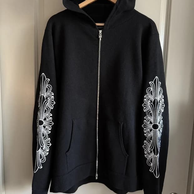 새상품)크롬하츠 캐시미어 플로랄 후드집업