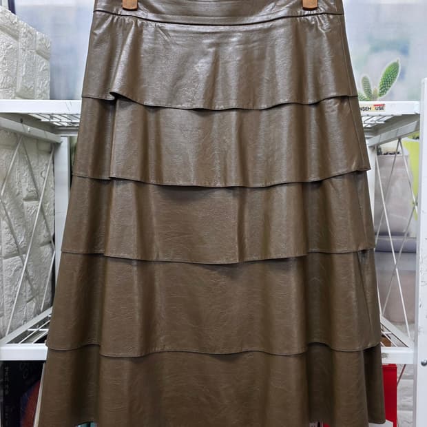 오브제 여성치마 27 에코레더 티어드 여성스커트 WM20