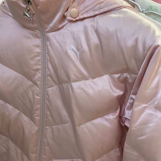 퓨마 베이비핑크 패딩 빈티지 갸루 발레코어 y2k
