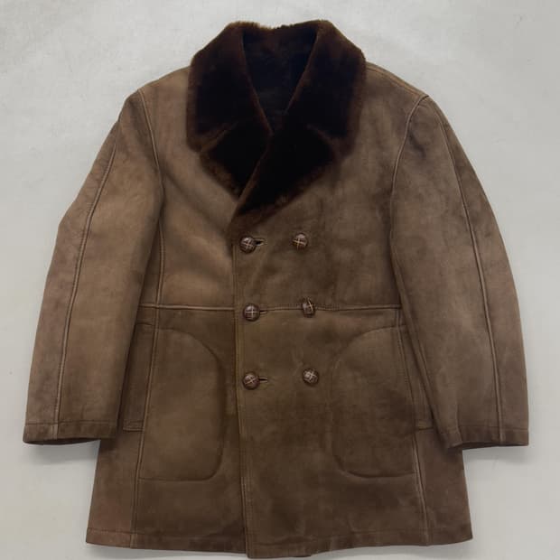 빈티지 스웨이드 무통 시어링 자켓