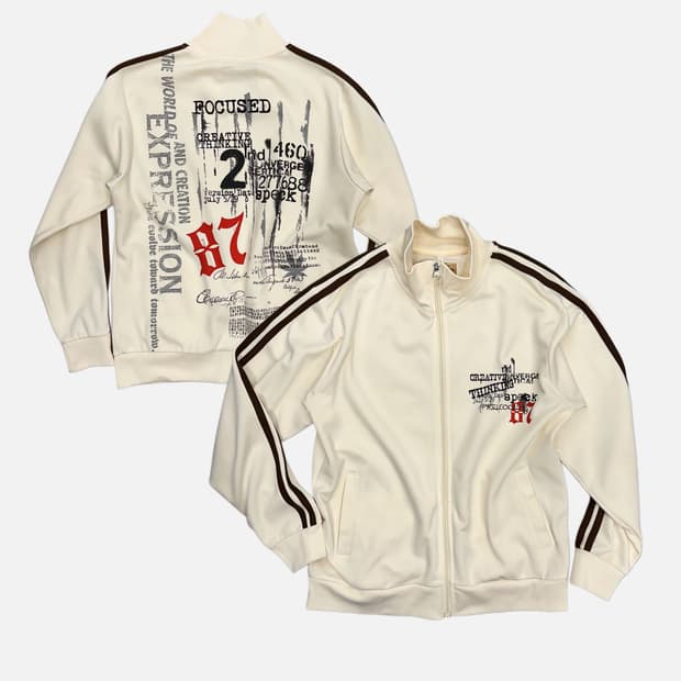 grunge printing side line jersey