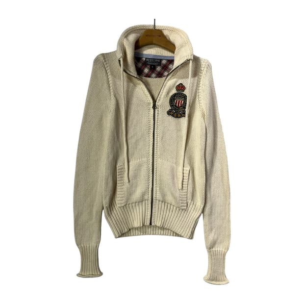 [POLO] 폴로진스 컴퍼니 크레스트 자수 니트 집업