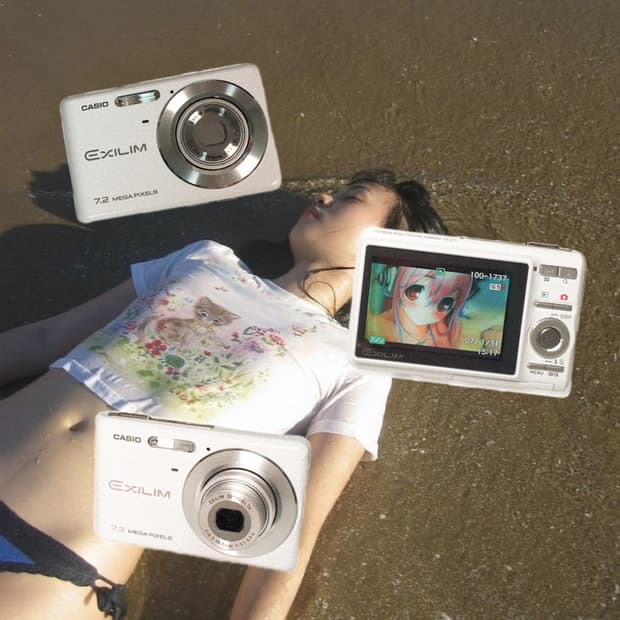 [희소템]카시오 CASIO EXILIM EX-Z77 화이트 빈티지디카