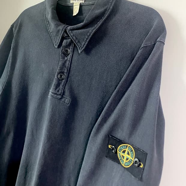  스톤아일랜드 와펜 면 워싱 소재 긴팔 티셔츠 100 (105 가능)