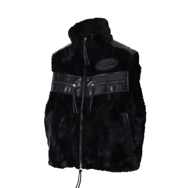 레씨토 퍼 베스트 조끼 블랙