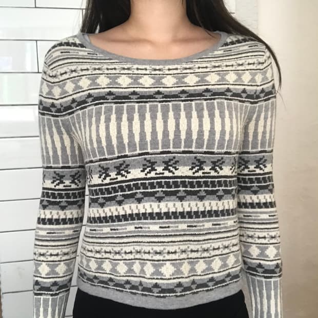 래그앤본 패턴 니트