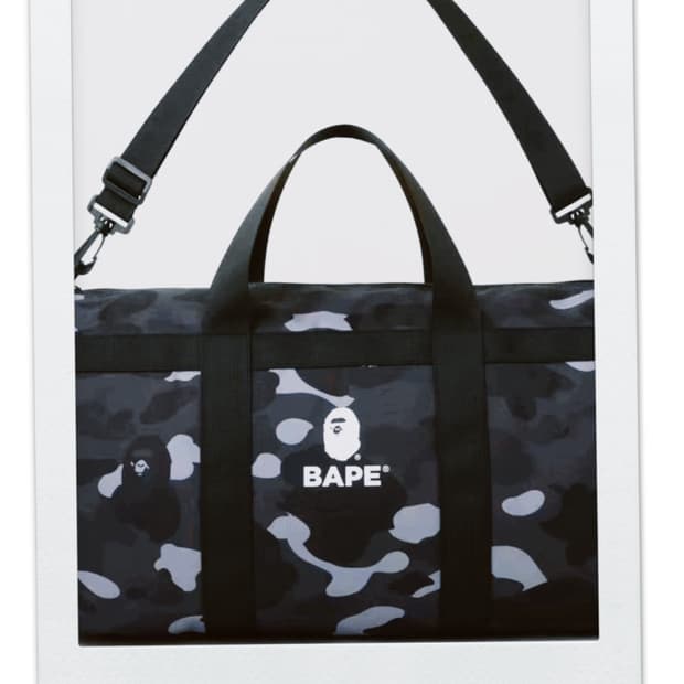 베이프 컬러 카모 블랙 더플백 잡지부록