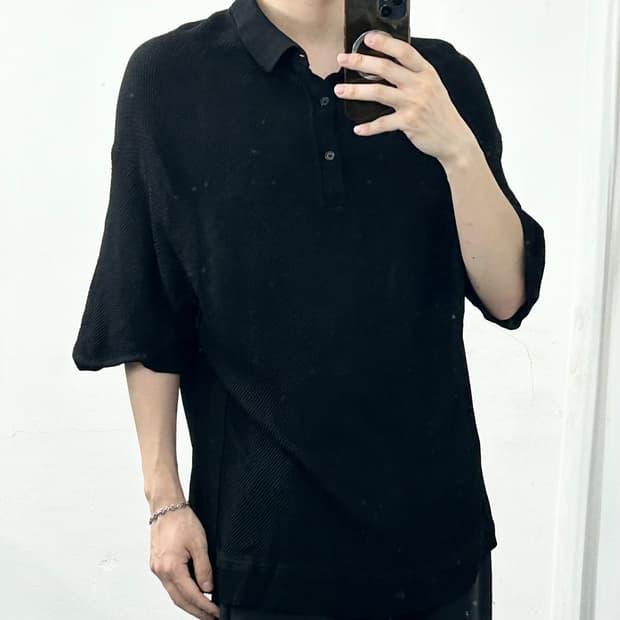 준지 카라넥 반팔 니트