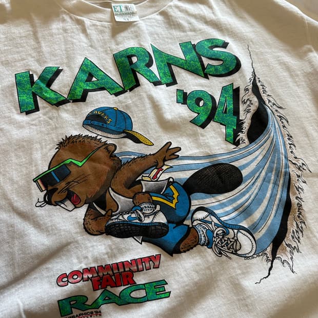 90s karns community fare race tee - XL