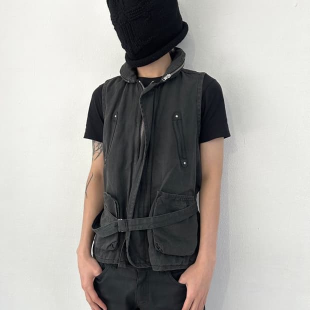 이자벨마랑 2000s 벨티드 포켓 후드 베스트